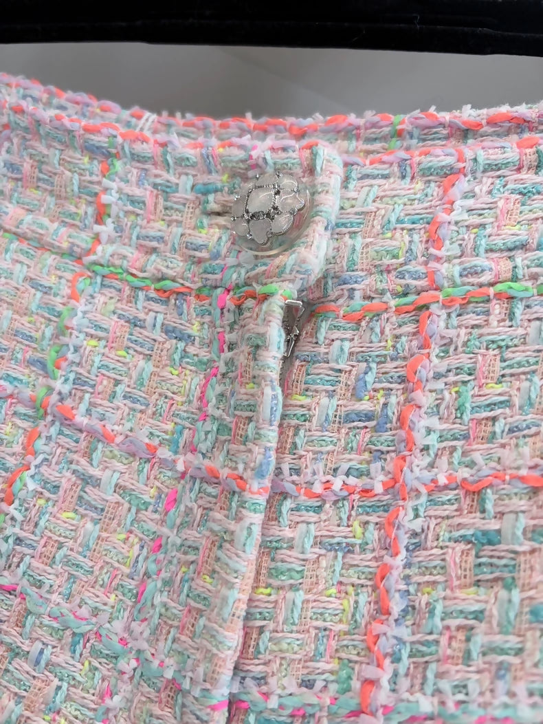 Chanel 24C oink multicolour tweed Shorts