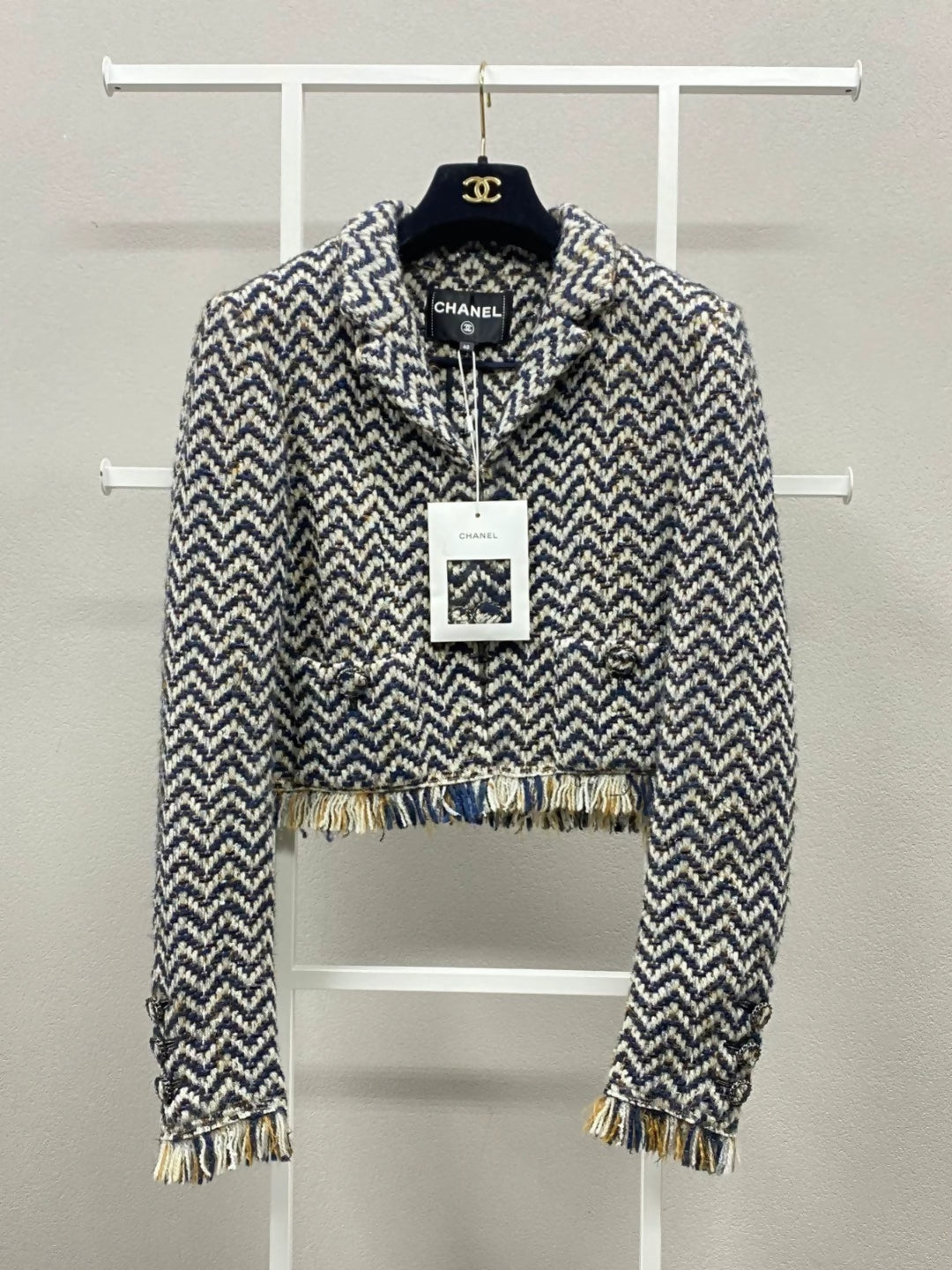 Chanel 19K black 
whitetweed jacket