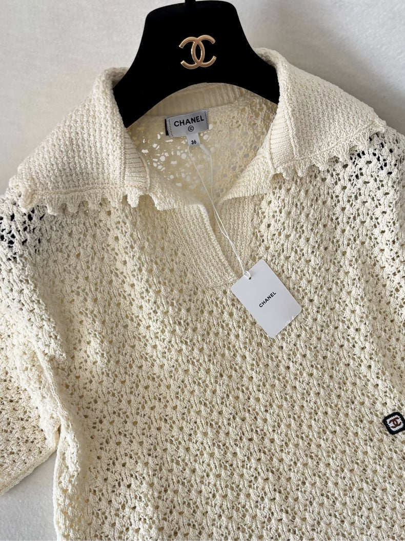 Chanel 26M Off-white Knitted T-Shirt