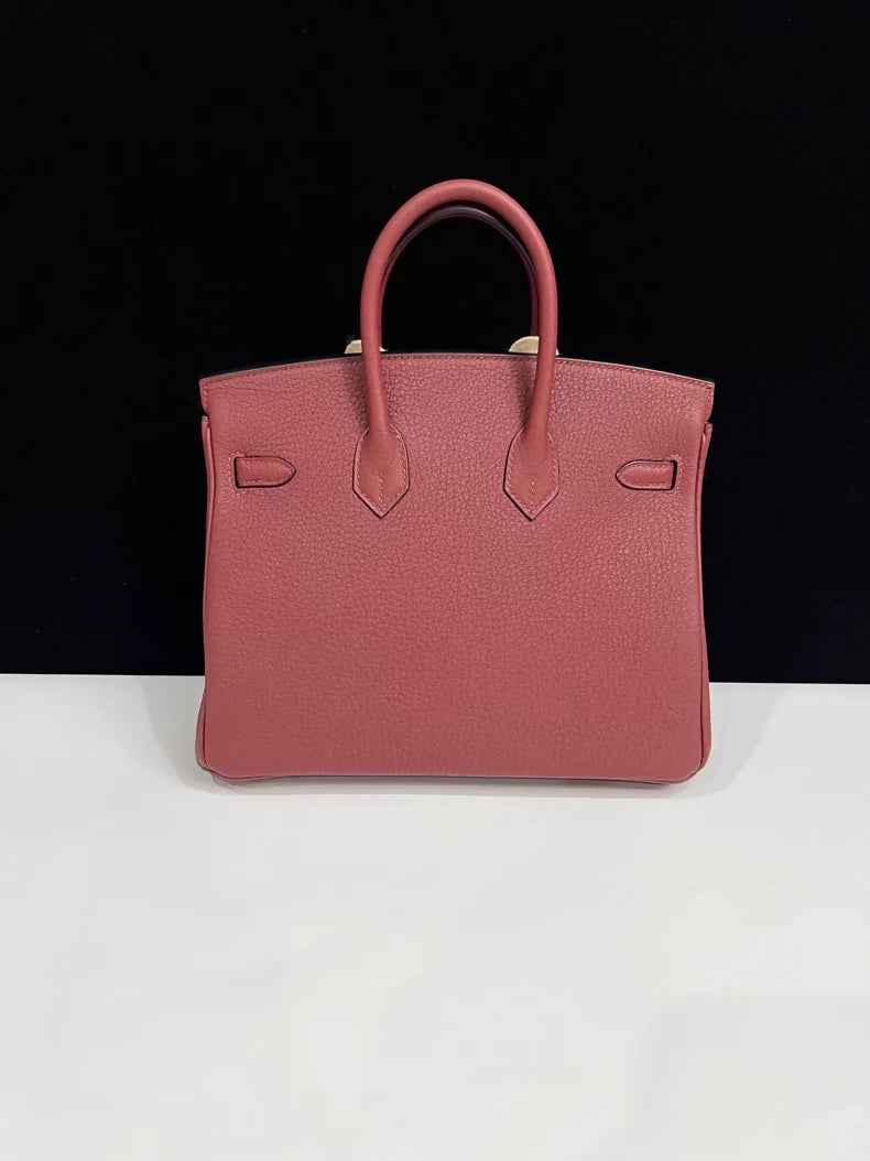 HERMES Birkin 25 rouge H Togo leather palladium hardware