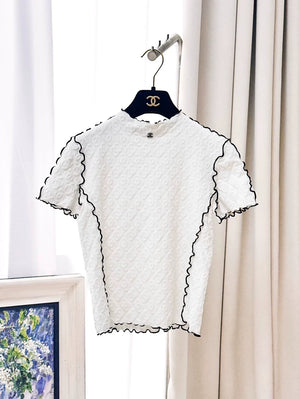 Chanel 25S White & Black Top