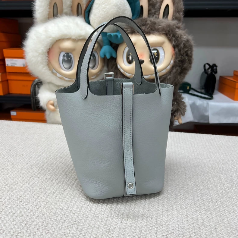 Hermès picotin 18 8U Glacier Blue TC leather palladium hardware