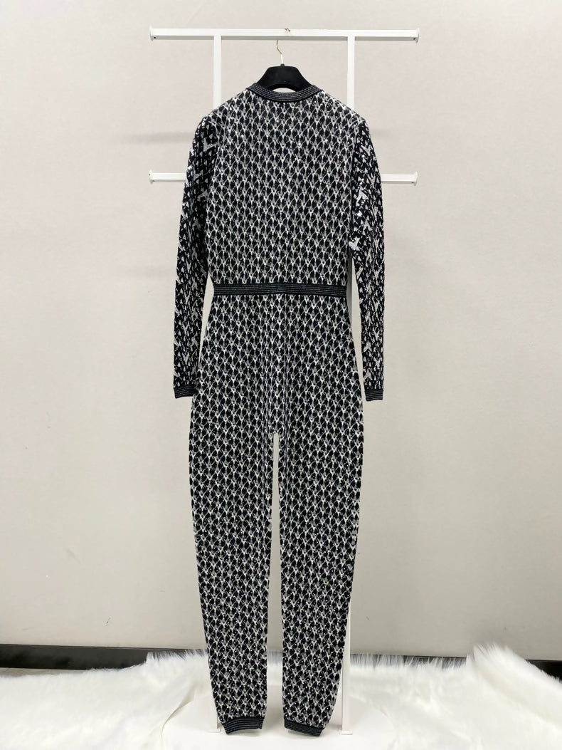 Chanel 21A black & silver jumpsuit