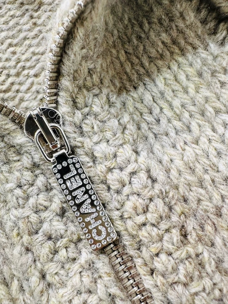 Chanel 24N Ski Coco Neige zip-up sweater