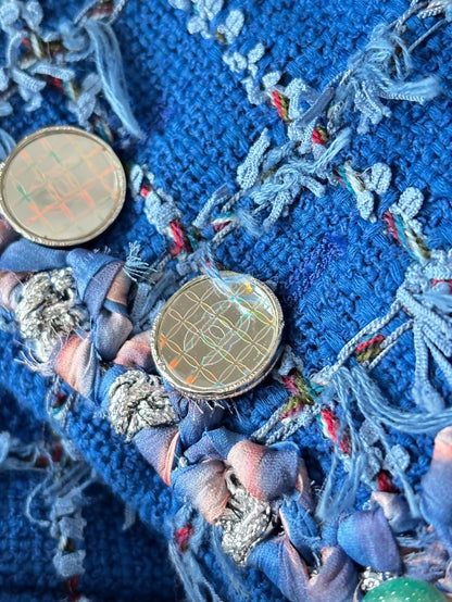 Chanel 23C Blue Tweed Jacket