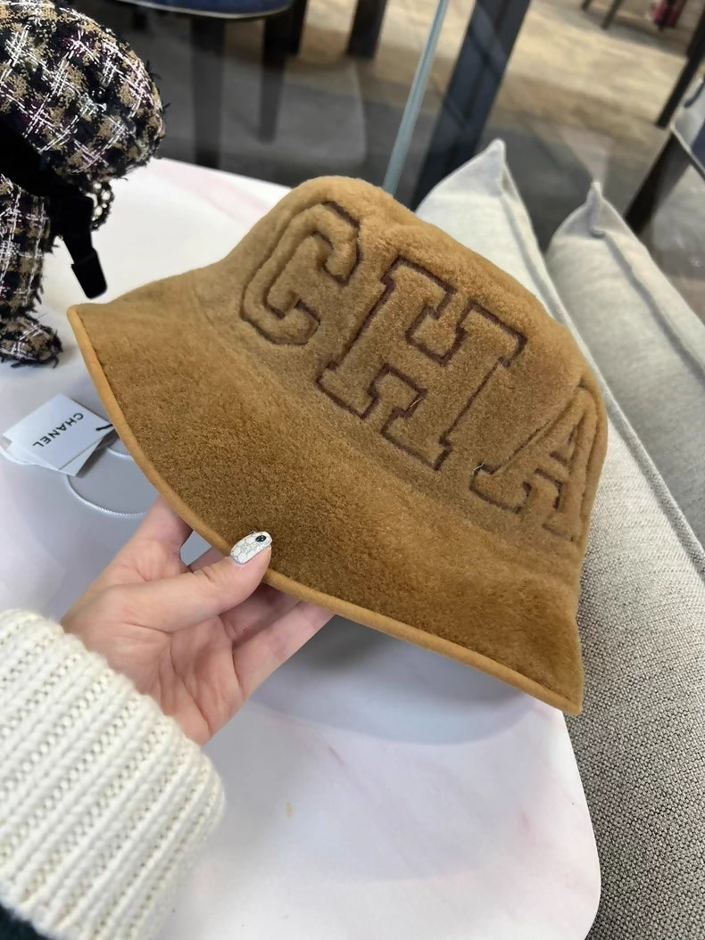 Chanel 24N Brown Hat with Large Logo