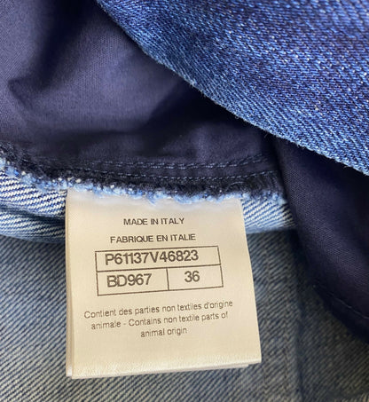 Chanel 19P Sand By The Sea Wide Leg Blue Jeans FR 36