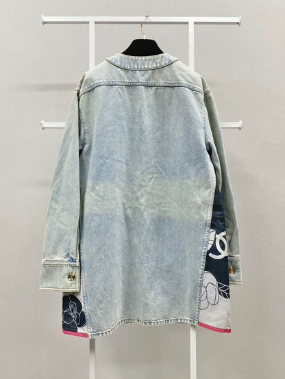 Chanel 21C V-neck Cardigan Denim Jacket