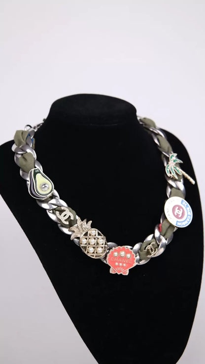 Chanel 17C Pineapple and Shell Multi-Element Necklace