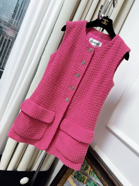 Chanel 22S Pink Vest Jacket