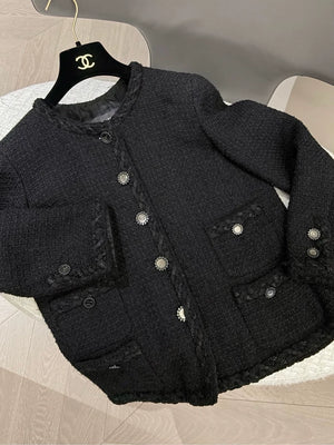 Chanel 11S Black Tweed Jacket