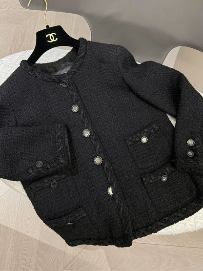 Chanel 11S Black Tweed Jacket