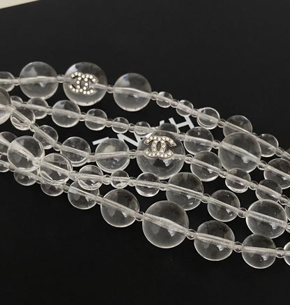 Chanel 2018 Transparent Multi-Layer Beaded Bracelet