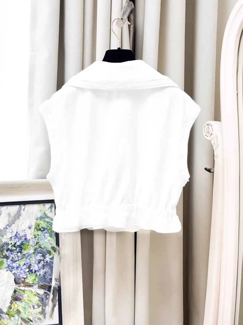 Chanel 24M white lace top