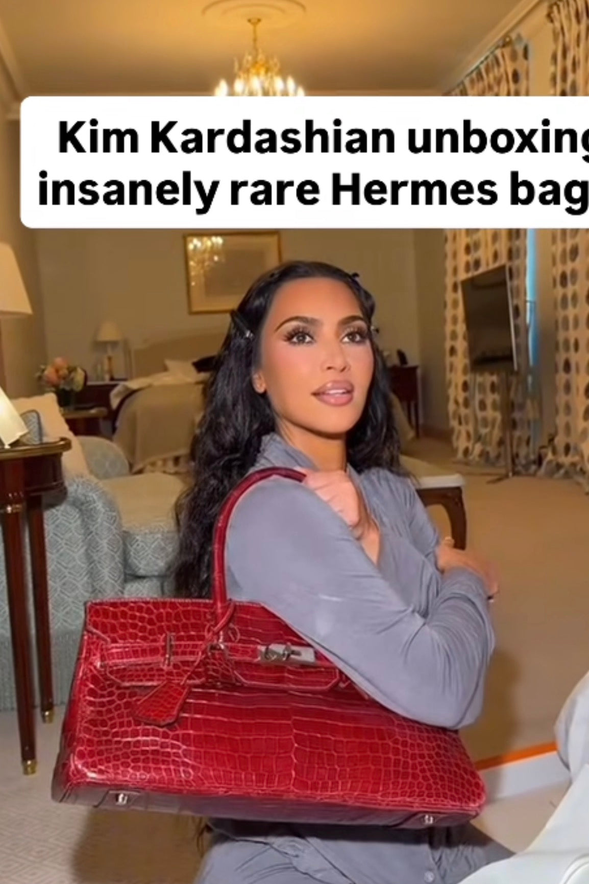 Rare! Hermes shoulder birkin black crocodile leather with palladium hardware unused with CITES