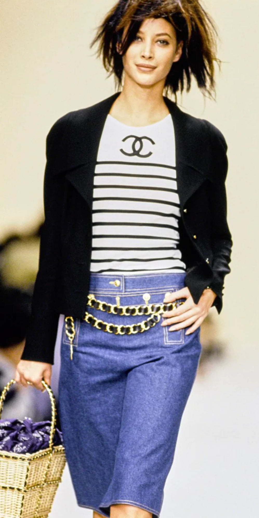 Rare Chanel 1993 Rattan Basket Bag