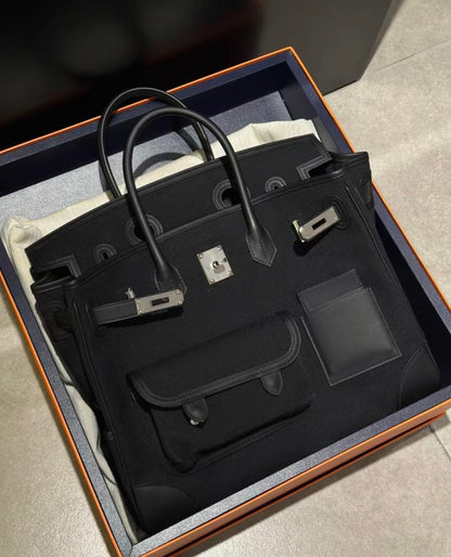 Hermès Birkin 35 Black Cargo palladium hardware