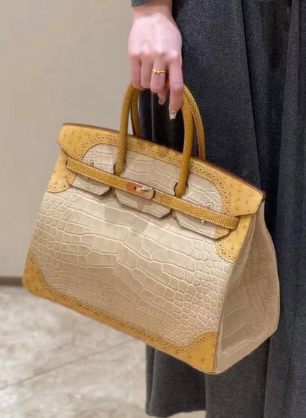 Hermes Birkin 35 Ghillies Grand Marriage Permabrass Hardware