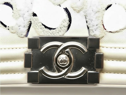 Rare Chanel 14S Limited Edition Graffiti Lambskin Small Boy Bag