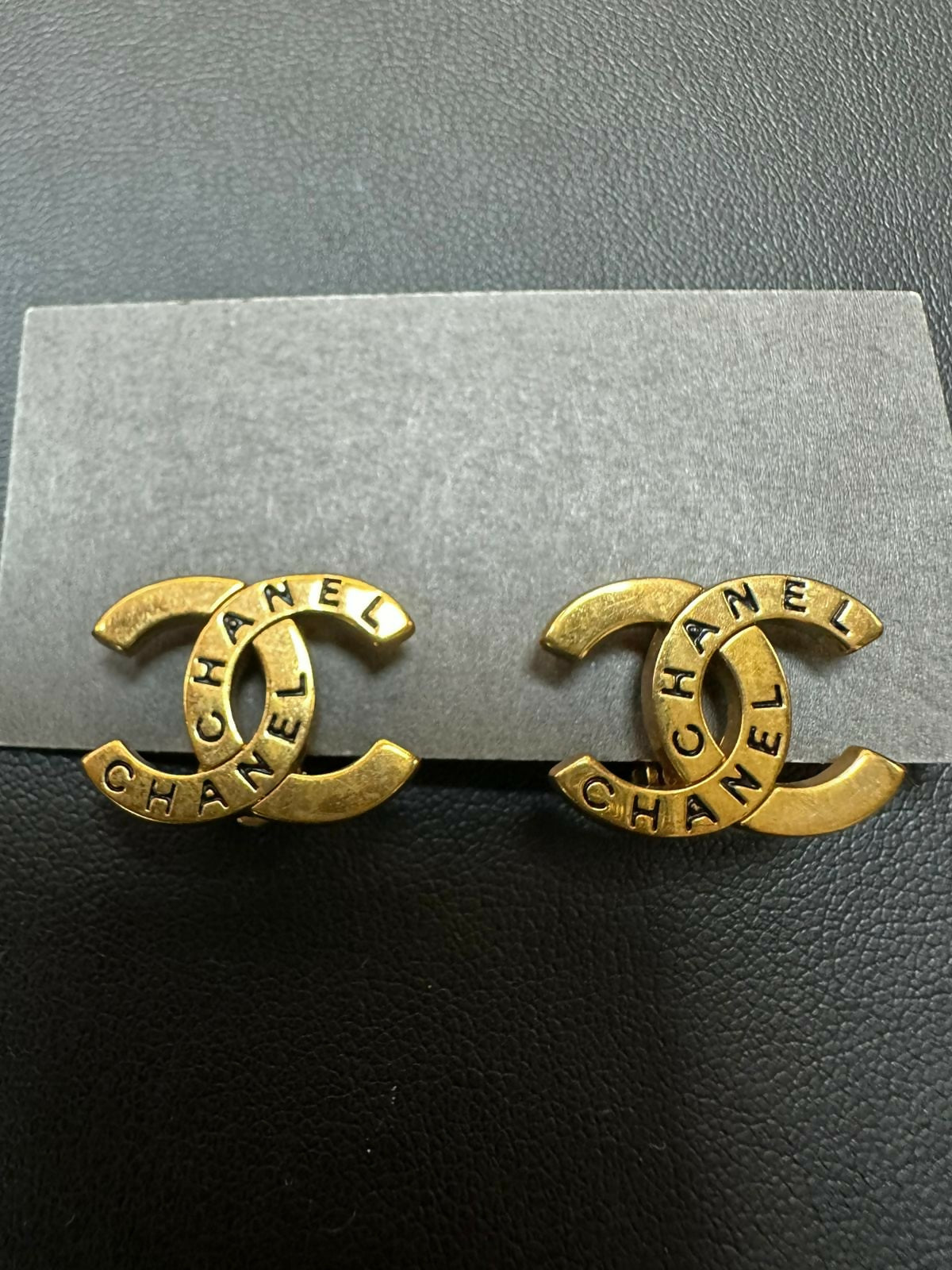 Chanel Vintage 98 Gold Plated Coco Mark CHANEL Motif Clip-on Earrings