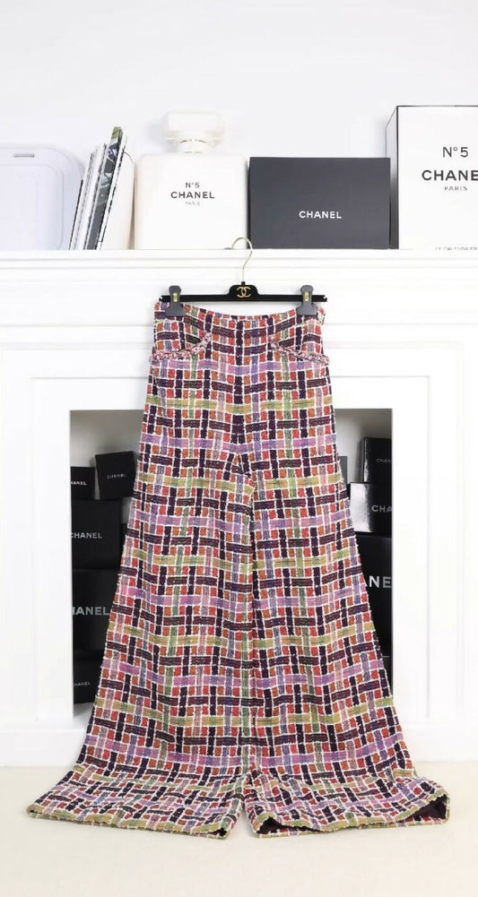 Chanel 23A colourful  Wide-Leg Pants