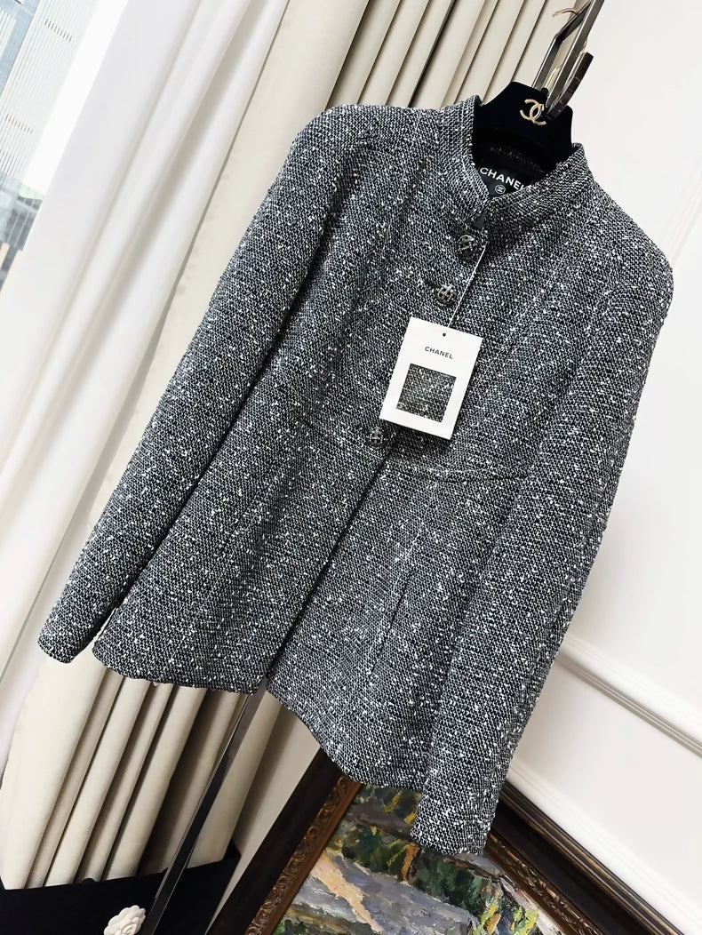 Chanel 19S grey tweed jacket