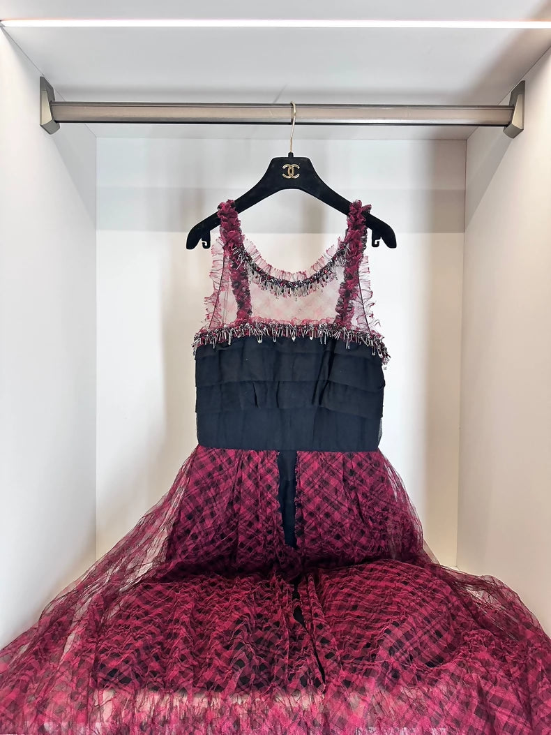 Chanel 08A red & black dress