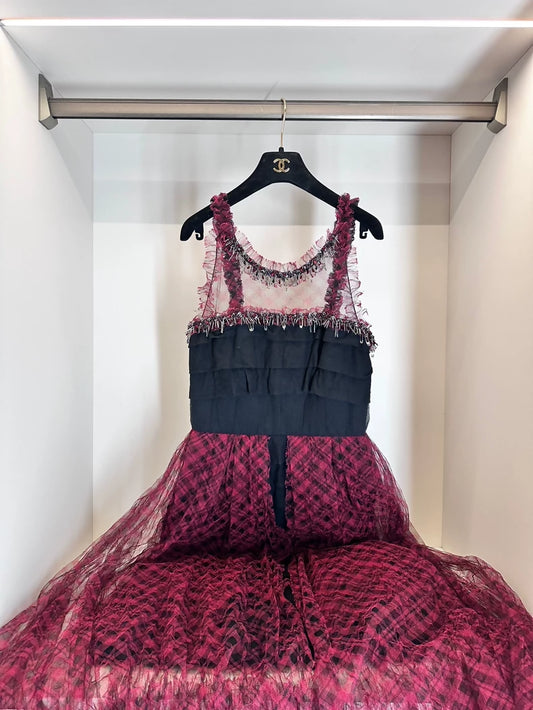 Chanel 08A red & black dress