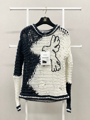 CHANEL 22C "Dove of Peace" knitted top