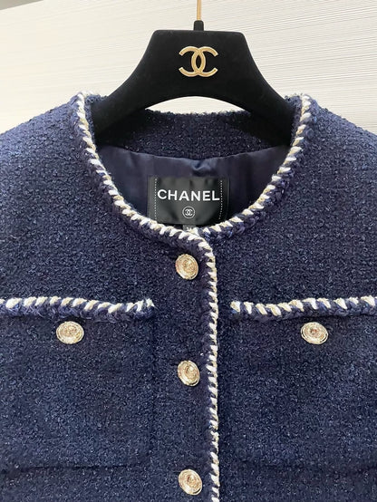 Chanel 25A blue tweed jacket