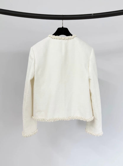 Chanel 26A Lion Button White Jacket