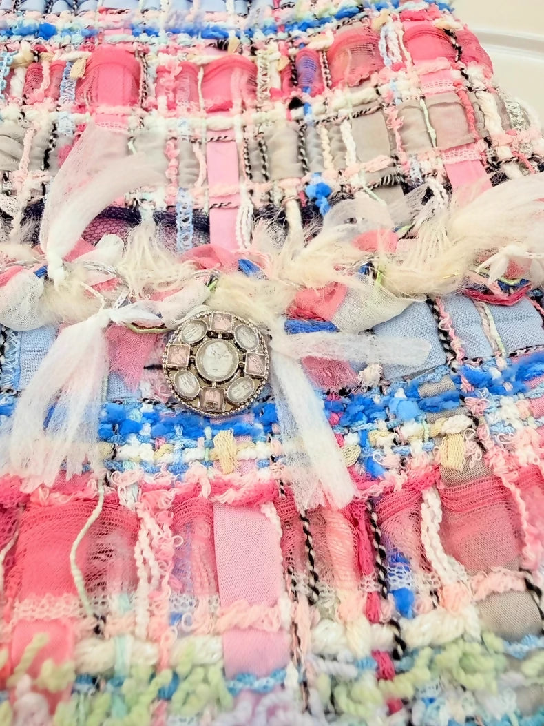 Chanel 25s mosaic woven dress