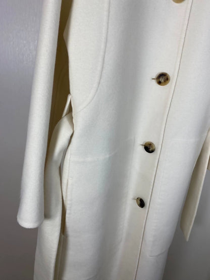 Hermes beige cashmere belted coat