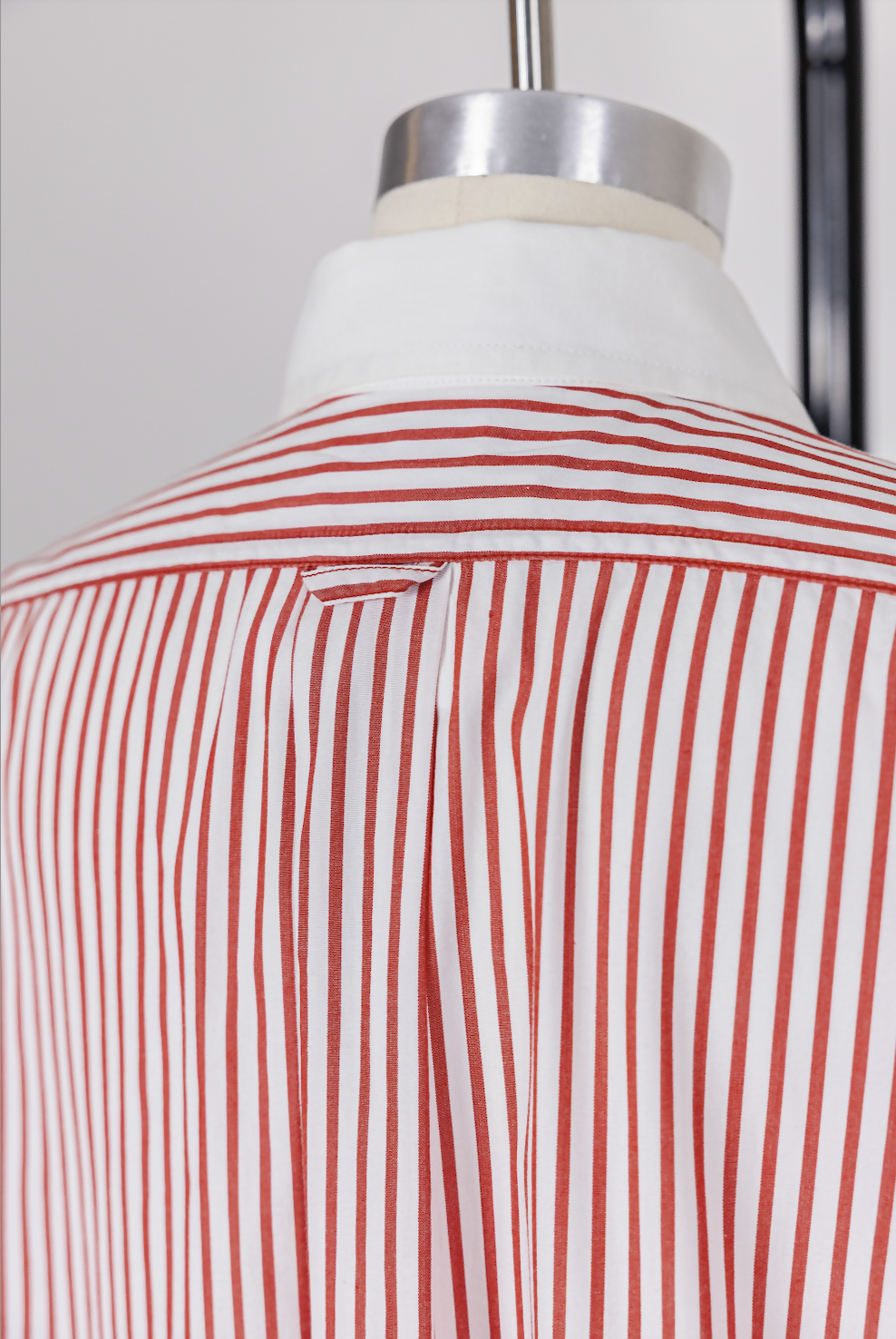 Chanel 1990s Vintage Red Striped Embroidered Logo Button-Down Shirt