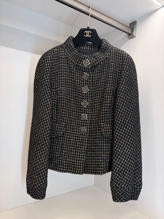 Chanel 2011 Byzantine black and gold tweed jacket