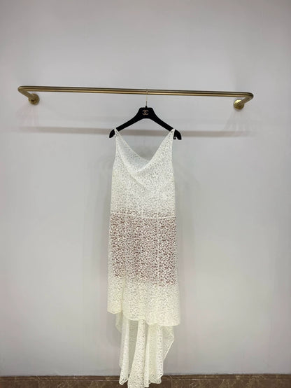 Chanel 23A dress in white lace "Clair de lune"