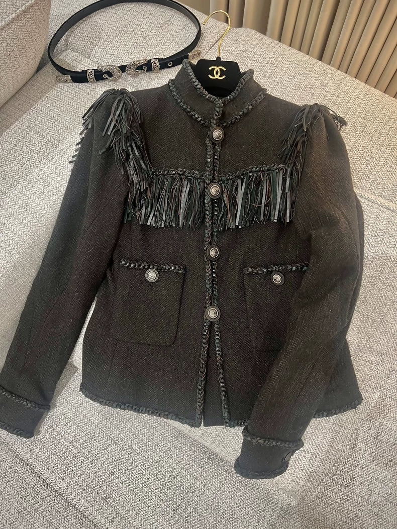 Chanel 2014 Dallas Collection Leather Jacket