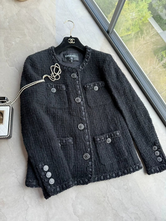 Chanel 2016 black tweed jacket
