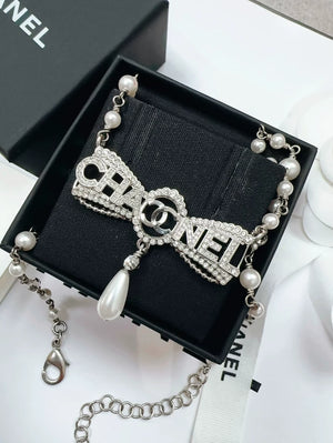 Chanel 22 Teardrop Pearl Pendant Necklace/Sweater Chain