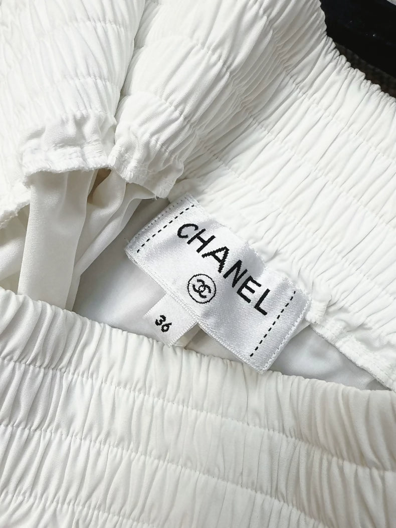 Chanel 23c White Shorts