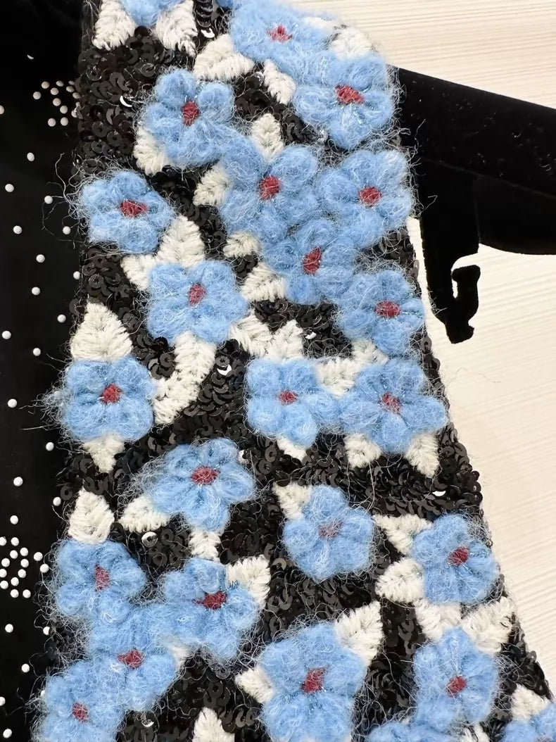 Chanel 24B floral sequined cashmere vest