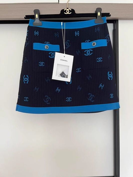Chanel 22P blue skirt