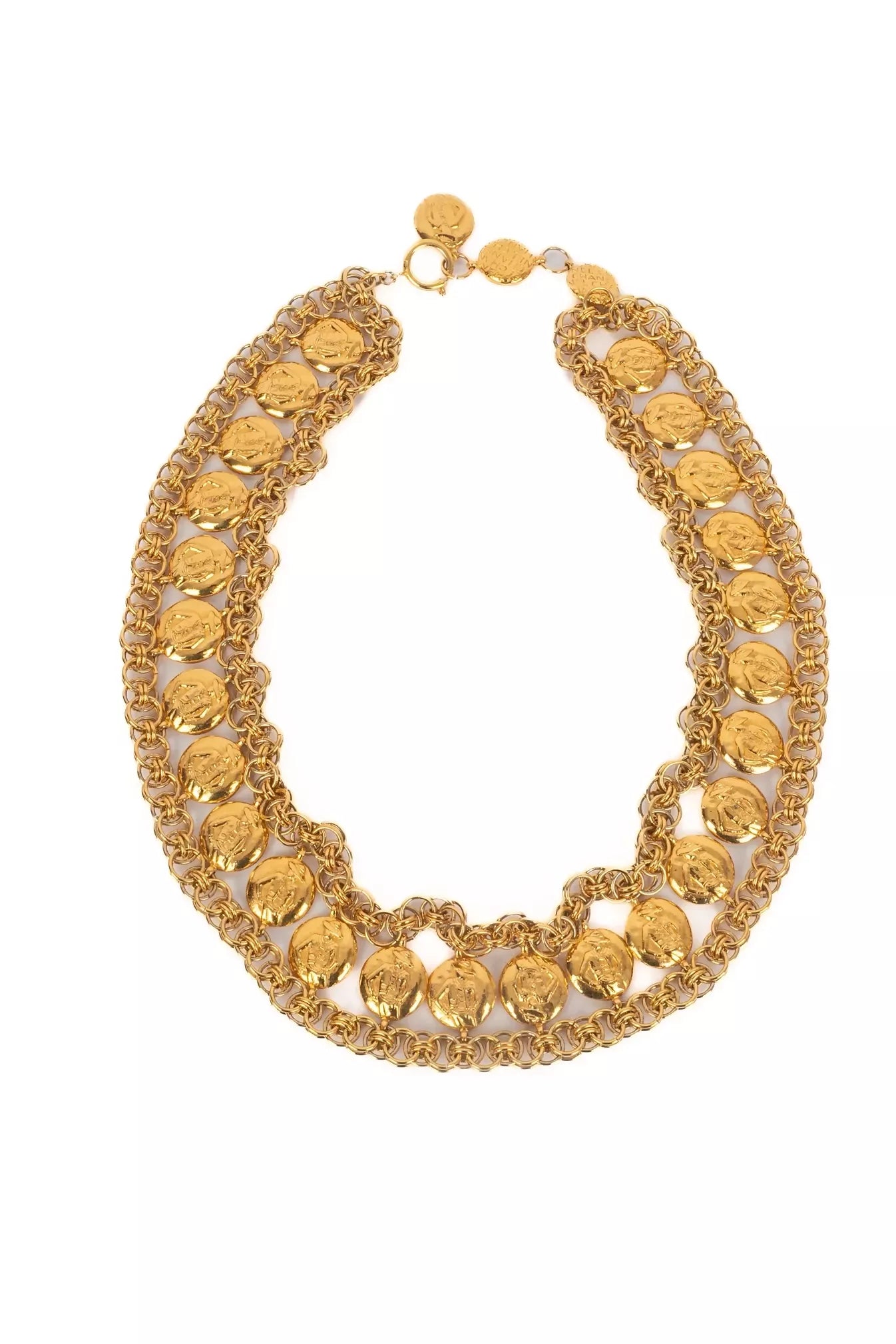 Chanel Vintage 1990’s Gold Chain Belt with Coco Medallions