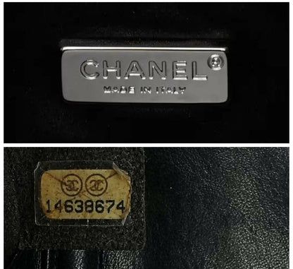 Rare Chanel 2011 Lambskin Black Butterfly Ornament Clutch Crossbody Flap Bag