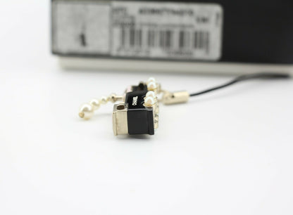 Chanel Vintage 07C Imitation Pearl Black Train Charm