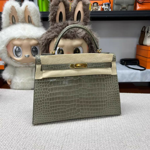 24ss Theory Kelso Zaine BE A ライトグレー 32 Hermès Kelly 32 Gris Tourterelle shiny Crocodile Leather Gold