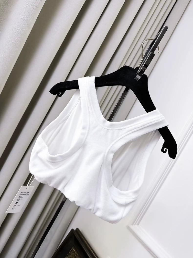 Chanel 22s white velvet vest