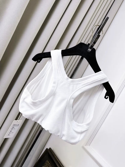 Chanel 22s white velvet vest
