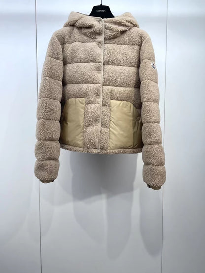 Moncler Fall/Winter 2024 shearling Hooded Down Jacket