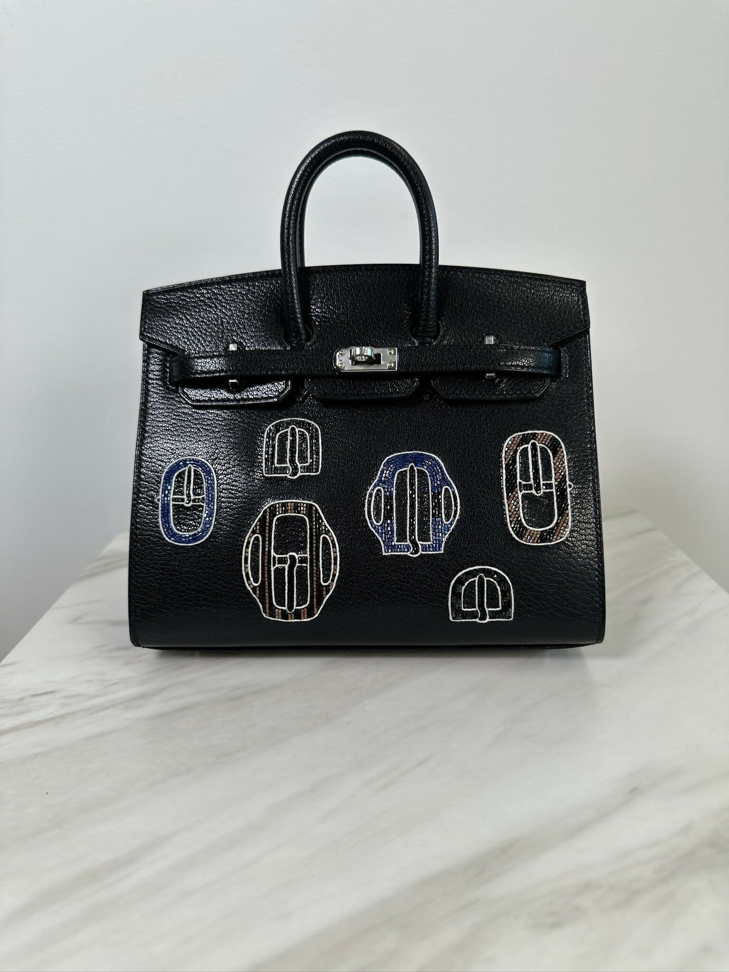 Hermès Birkin 20 Bouclerie Moderne Chevre PHW K